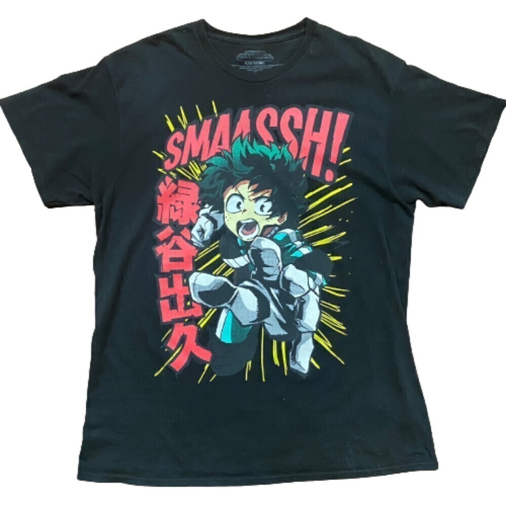 My Hero Academia Funimation Smash Graphic Print Cotton T-Shirt Men's Size Large